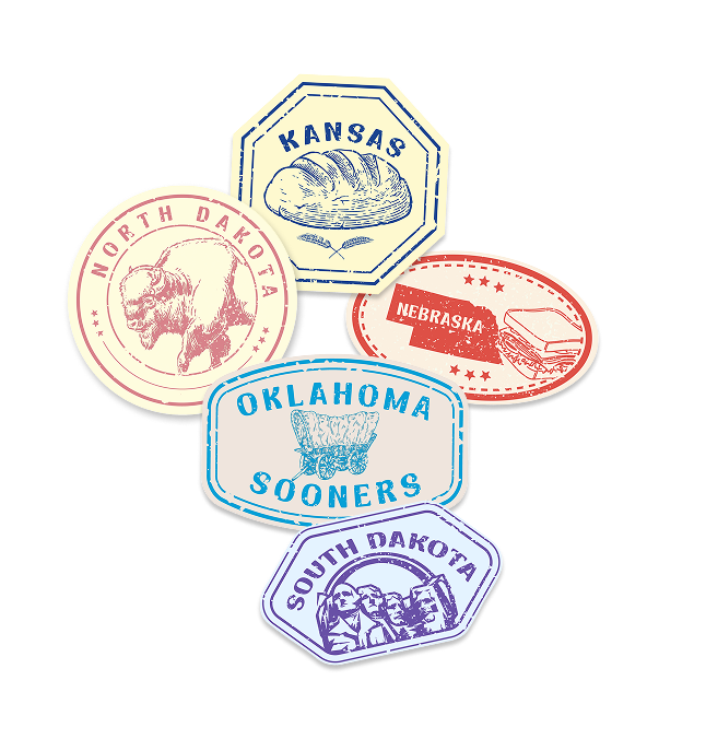 Great Plains stamp group